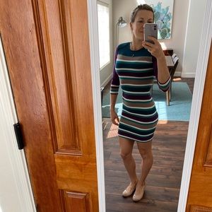 French Connection fitted stripe dress